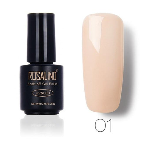 ROSALIND Nail Polish 7ml 58 Color Gel Nail Polish Set Manicure For Nail Art Primer Semi Permanent UV Nails Manicure Gel Varnish