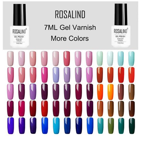 ROSALIND Nail Polish Set All For Manicure Prime Gel 7ML Colors Semi Permanant UV Design Hybrid Nails Art Gel Varnishes Polish