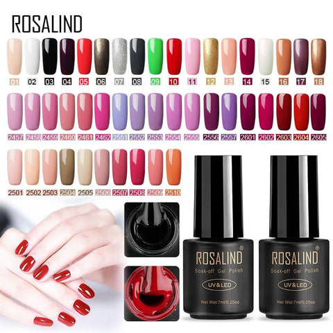 ROSALIND Nail Polish Set hybrid varnishes Nails Primer Gel Colors Vernis Semi Permanant UV All For Manicure Nail Art Gel Polish