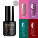 ROSALIND Nail gel polish for Manicure nail Art 7ML Rainbow Color hybrid UV gel varnishes for nail design
