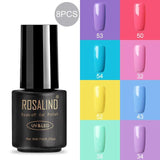 ROSALIND Nail gel polish for Manicure nail Art 7ML Rainbow Color hybrid UV gel varnishes for nail design