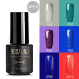 ROSALIND Nail gel polish for Manicure nail Art 7ML Rainbow Color hybrid UV gel varnishes for nail design