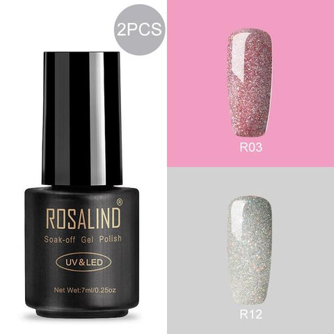 ROSALIND Nail gel polish for Manicure nail Art 7ML Rainbow Color hybrid UV gel varnishes for nail design