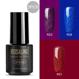 ROSALIND Nail gel polish for Manicure nail Art 7ML Rainbow Color hybrid UV gel varnishes for nail design