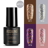 ROSALIND Nail gel polish for Manicure nail Art 7ML Rainbow Color hybrid UV gel varnishes for nail design