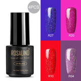 ROSALIND Nail gel polish for Manicure nail Art 7ML Rainbow Color hybrid UV gel varnishes for nail design