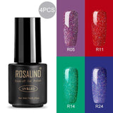 ROSALIND Nail gel polish for Manicure nail Art 7ML Rainbow Color hybrid UV gel varnishes for nail design