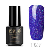 ROSALIND Nails Gel Polish Lucky Hybrid Varnish Set rainbow 7ML Semi Permanent Primer Base for Nail Art Poly UV Gel Nail Polish