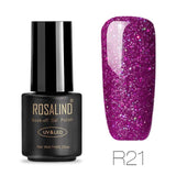 ROSALIND Nails Gel Polish Lucky Hybrid Varnish Set rainbow 7ML Semi Permanent Primer Base for Nail Art Poly UV Gel Nail Polish