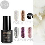 ROSALIND Nails Gel Polish Lucky Hybrid Varnish Set rainbow 7ML Semi Permanent Primer Base for Nail Art Poly UV Gel Nail Polish