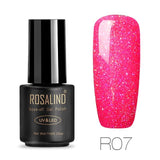 ROSALIND Nails Gel Polish Lucky Hybrid Varnish Set rainbow 7ML Semi Permanent Primer Base for Nail Art Poly UV Gel Nail Polish