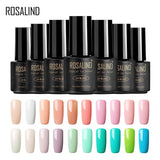 ROSALIND Pure Color Gel Nail Polish Set For Manicure Gel Varnishes Hybrid Nails Art Semi Permanent Soak Off Polishing W Top