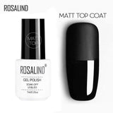 ROSALIND Top Base Coat Gel Polish UV Shiny Sealer Soak off Reinforce 7ml Long Lasting Nail Art Manicure Gel Lak Varnish Primer