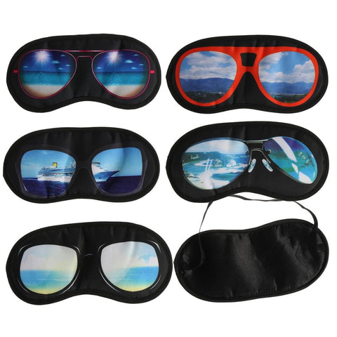 Random! 1PC Sunglasses Design Relax Eye Mask Shade Cover Blindfold Eyepatch Shield Rest Relax Travel Sleeping Eyeshade