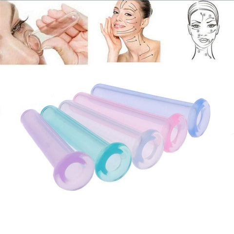 Randomly Color !! Face Eye Anti age Silicone Cupping Cups Health care Facial Lifting Massage Beauty Tool Facial Massage Cups