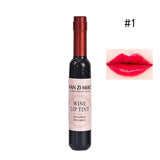 Red Wine Bottle Matte lip tint Lip Gloss Waterproof Long Lasting Lipgloss Moisturize Lip Tint Cosmetic Liquid Lipstick 6 Colors