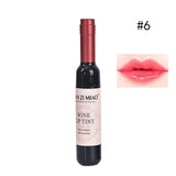 Red Wine Bottle Matte lip tint Lip Gloss Waterproof Long Lasting Lipgloss Moisturize Lip Tint Cosmetic Liquid Lipstick 6 Colors