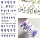 Rocooart DS255 DIY Water Transfer Nails Art Sticker Colorful Purple Fantacy Flowers Nail Stickers Wraps Foil Sticker manicure