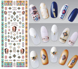 Rocooart DS255 DIY Water Transfer Nails Art Sticker Colorful Purple Fantacy Flowers Nail Stickers Wraps Foil Sticker manicure