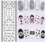 Rocooart DS255 DIY Water Transfer Nails Art Sticker Colorful Purple Fantacy Flowers Nail Stickers Wraps Foil Sticker manicure