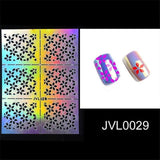 Rosalind 1 Sheets DIY Manicure Irregular Grid Stencil Reusable Nail Art Vinyls Hollow Stickers Stamping Template Nail Tools