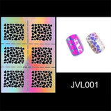 Rosalind 1 Sheets DIY Manicure Irregular Grid Stencil Reusable Nail Art Vinyls Hollow Stickers Stamping Template Nail Tools