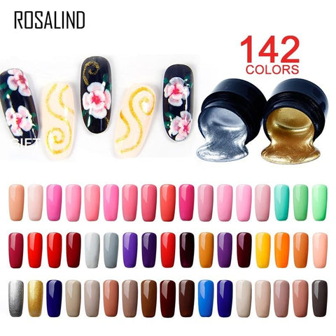 Rosalind Painting Gel polish Nail Art Set 5ML  Gel Varnish Vernis Semi Permanent Base Primer Nails Manicure UV Gel Nail Polish