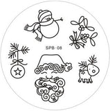 Rose Christmas Vintage Pattern Stamping Nail Art Image Plate 5.6cm Stainless Steel Template Polish Manicure Stencil Tool