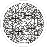 Rose Christmas Vintage Pattern Stamping Nail Art Image Plate 5.6cm Stainless Steel Template Polish Manicure Stencil Tool