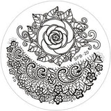 Rose Christmas Vintage Pattern Stamping Nail Art Image Plate 5.6cm Stainless Steel Template Polish Manicure Stencil Tool
