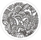 Rose Christmas Vintage Pattern Stamping Nail Art Image Plate 5.6cm Stainless Steel Template Polish Manicure Stencil Tool