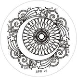 Rose Christmas Vintage Pattern Stamping Nail Art Image Plate 5.6cm Stainless Steel Template Polish Manicure Stencil Tool