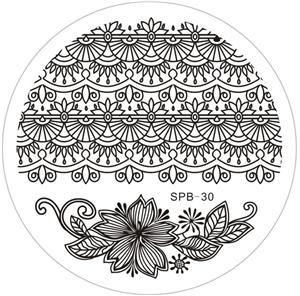 Rose Christmas Vintage Pattern Stamping Nail Art Image Plate 5.6cm Stainless Steel Template Polish Manicure Stencil Tool
