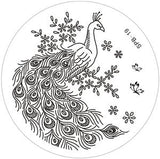 Rose Christmas Vintage Pattern Stamping Nail Art Image Plate 5.6cm Stainless Steel Template Polish Manicure Stencil Tool