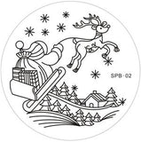 Rose Christmas Vintage Pattern Stamping Nail Art Image Plate 5.6cm Stainless Steel Template Polish Manicure Stencil Tool