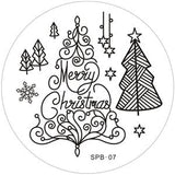 Rose Christmas Vintage Pattern Stamping Nail Art Image Plate 5.6cm Stainless Steel Template Polish Manicure Stencil Tool