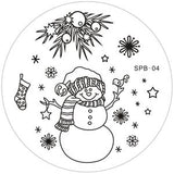 Rose Christmas Vintage Pattern Stamping Nail Art Image Plate 5.6cm Stainless Steel Template Polish Manicure Stencil Tool