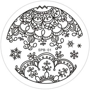 Rose Christmas Vintage Pattern Stamping Nail Art Image Plate 5.6cm Stainless Steel Template Polish Manicure Stencil Tool