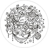 Rose Christmas Vintage Pattern Stamping Nail Art Image Plate 5.6cm Stainless Steel Template Polish Manicure Stencil Tool