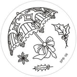 Rose Christmas Vintage Pattern Stamping Nail Art Image Plate 5.6cm Stainless Steel Template Polish Manicure Stencil Tool