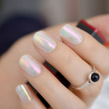 Rose Gold 24 Full Cover False Nails Gorgeous Glitter Ballerina Acrylic Nail Tips 12 sizes Full Coverage DIY Tips with Adhesive