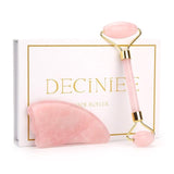 Rose Quartz Roller Slimming Face Massager Lifting Tool Natural Stone Facial Massage Jade Roller Skin Massage Beauty Care Set Box