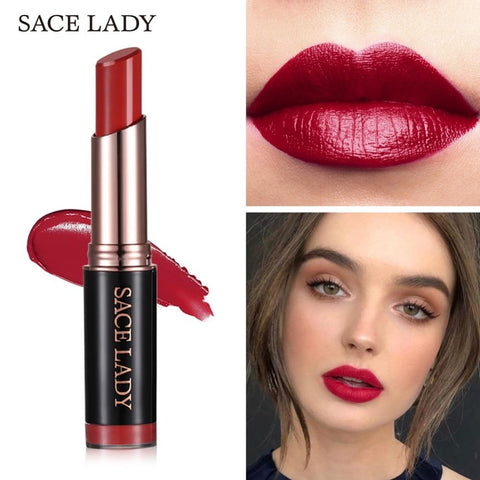 SACE LADY 24 Colors Moisturizer Lipstick Long Lasting Smooth Makeup Sexy Lip Stick Pigment Nude Make Up Brand Wholesale Cosmetic