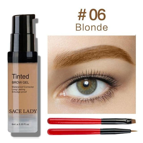 SACE LADY 6 Colors Henna Eyebrow Gel Waterproof Tint Makeup Brush Set Brown Enhancer Eye Brow Dye Cream Make Up Paint Cosmetic