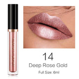 SACE LADY 6ml/1.5ml Glitter Lipstick Liquid Makeup Waterproof Metallic Lip Gloss Set Long-lasting Shimmer Metal Lipgloss Tint