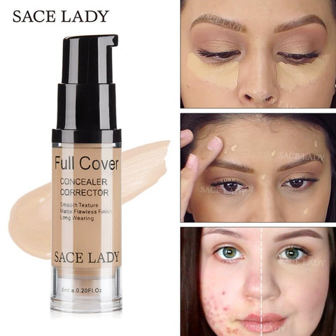SACE LADY Face Concealer Cream Full Cover Makeup Liquid Corrector Foundation Base Make Up For Eye Dark Circles Facial Cosmetic