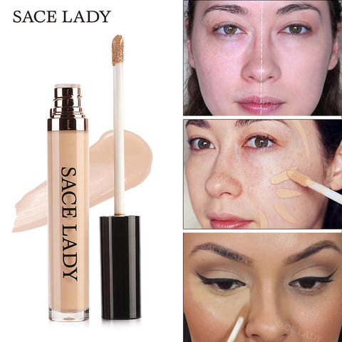 SACE LADY Full Cover Pro Makeup Concealer Cream Face Corrector Liquid Make Up Base For Eye Dark Circles Facial Natural Cosmetic
