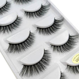 SHIDISHANGPIN 1 box mink eyelashes natural long 3d mink lashes hand made false lashes plastic cotton stalk makeup false eyelash