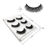 SHIDISHANGPIN 1 box mink eyelashes natural long 3d mink lashes hand made false lashes plastic cotton stalk makeup false eyelash