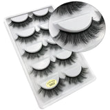 SHIDISHANGPIN 1 box mink eyelashes natural long 3d mink lashes hand made false lashes plastic cotton stalk makeup false eyelash